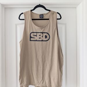 Men's SBD Beige Logo Tank Top